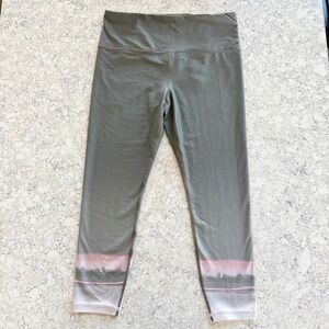 Athleta Elation Ultra High Rise 7/8 Tight Green Pink Ombre Large EUC